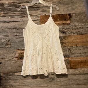Knox Rose White Eyelet Tank Top